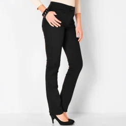 Broek<Colors&Co Afslankende broek, binnenpijplengte 78 cm zwart