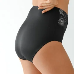 Slip En Shorty<Blancheporte Afslankende gaineslip in kant en microvezel zwart