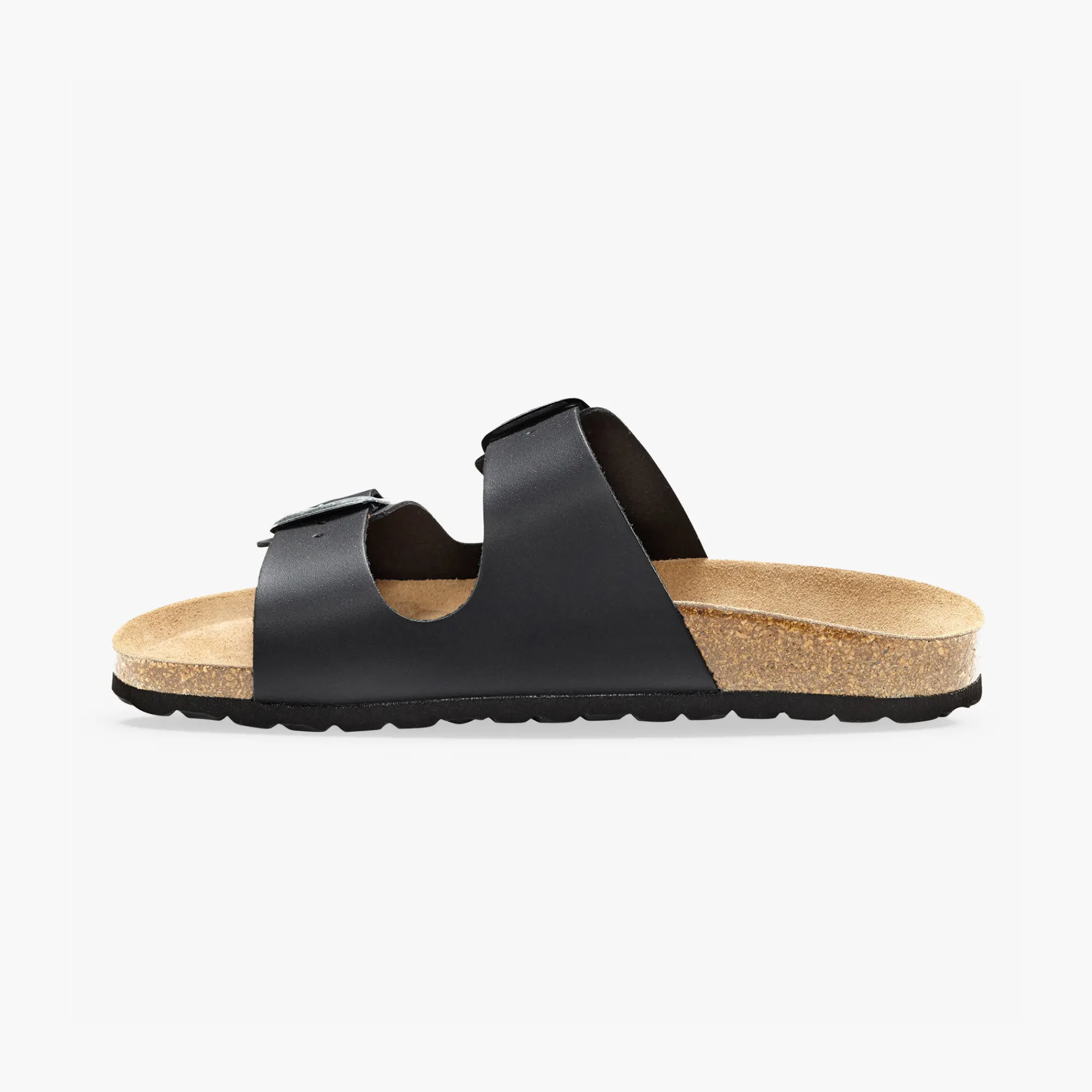 Schoenen|Schoenen Heren<Blancheporte Anatomische leren muiltjes met gespen zwart