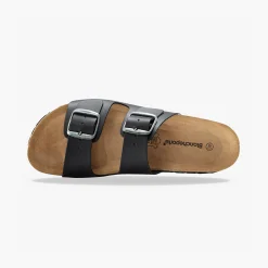 Schoenen|Schoenen Heren<Blancheporte Anatomische leren muiltjes met gespen zwart