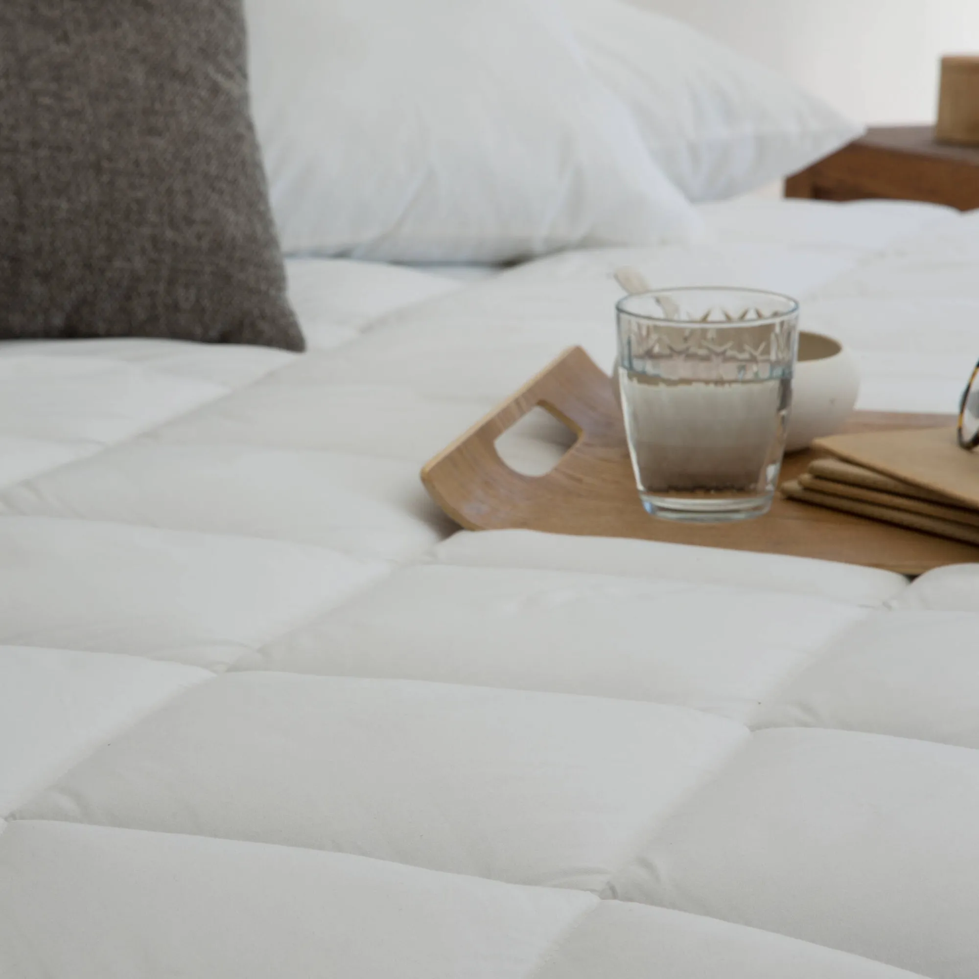 Topdekmatras<Blancheporte Antibacteriële topdekmatras 400 g/m² wit