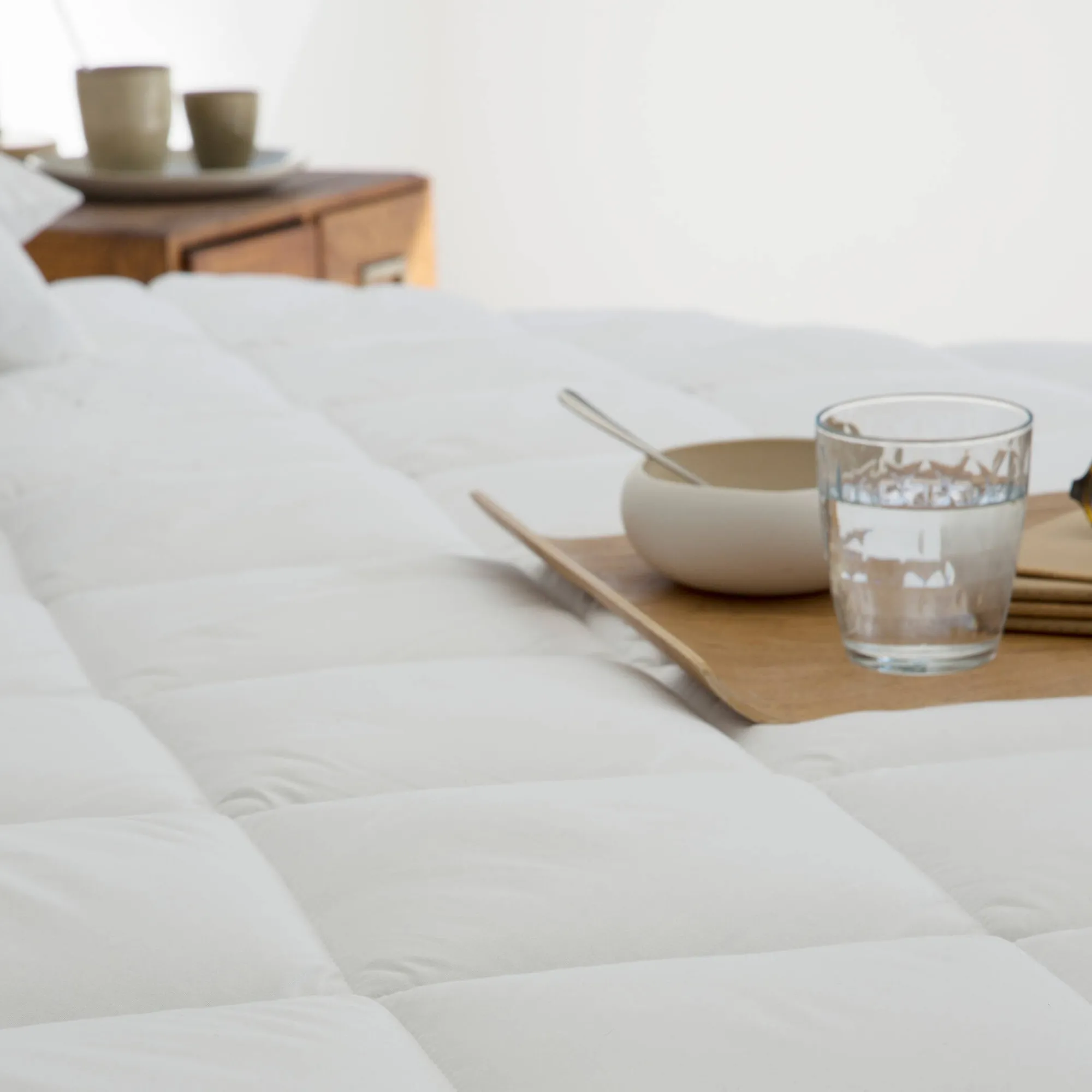 Topdekmatras<Blancheporte Antibacteriële topdekmatras 400 g/m² wit
