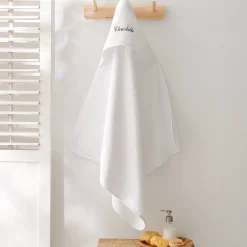 Badjas|Handdoek En Badlaken Kids<Colombine des petits Badcape voor baby, personaliseerbaar wit