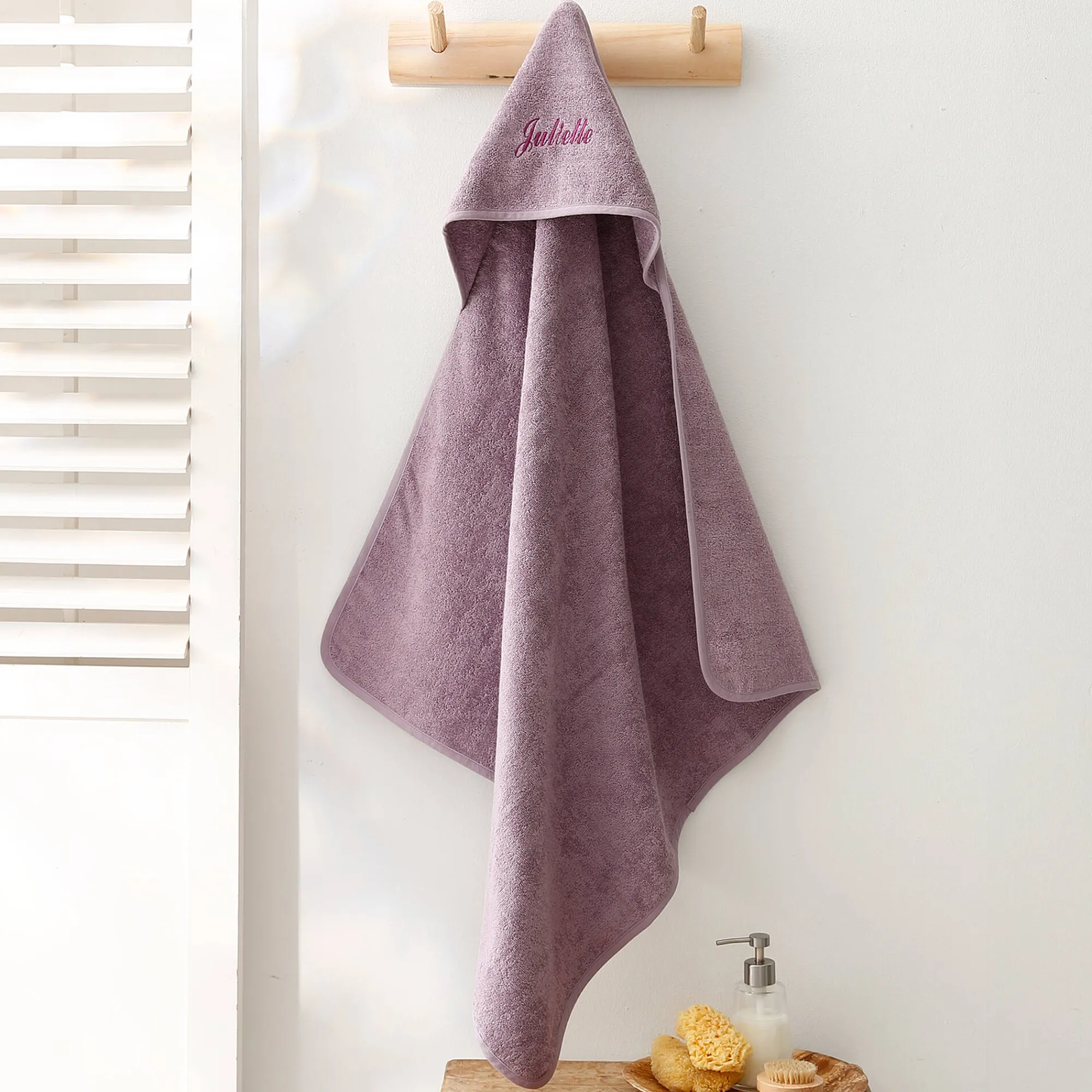 Badjas|Handdoek En Badlaken Kids<Colombine des petits Badcape voor baby, personaliseerbaar lavendel