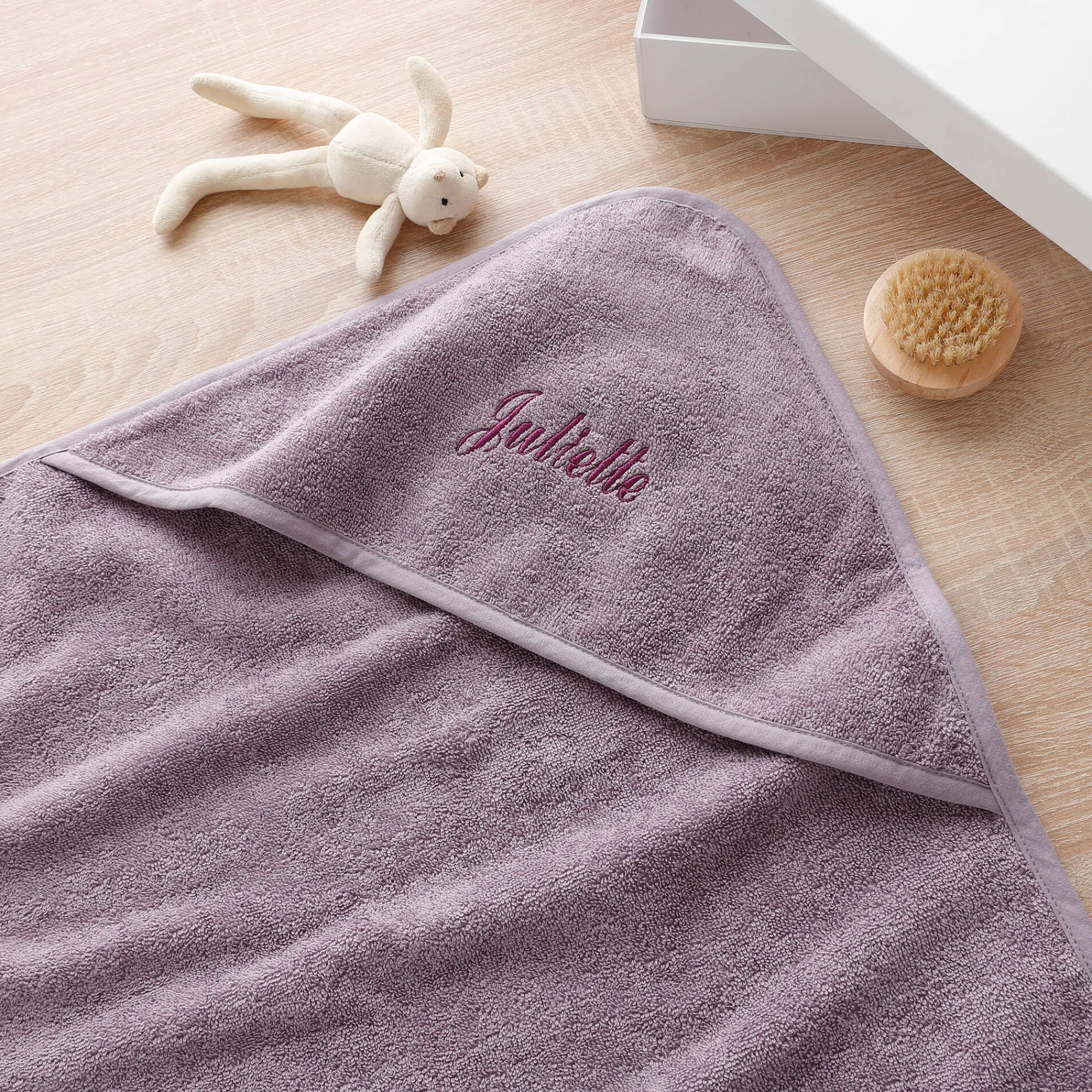 Badjas|Handdoek En Badlaken Kids<Colombine des petits Badcape voor baby, personaliseerbaar lavendel
