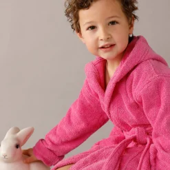 Badjas|Handdoek En Badlaken Kids<Colombine des petits Badjas in lusjesbadstof met kap, voor kinderen fuchsia