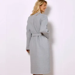 Badjas<Colombine Badjas, unisex volwassenen, honingraattricot 230 g/m2 grijs