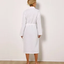 Badjas<Colombine Badjas, unisex volwassenen, honingraattricot 230 g/m2 wit
