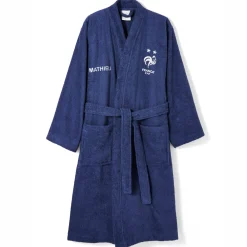 Badjas<FFF Badjas volwassenen ®, personaliseerbaar blauw