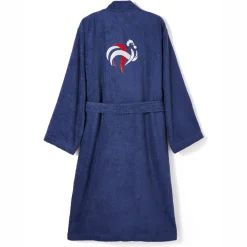 Badjas<FFF Badjas volwassenen ®, personaliseerbaar blauw
