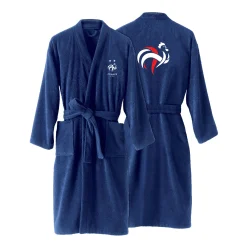 Badjas<FFF Badjas volwassenen ®, personaliseerbaar blauw