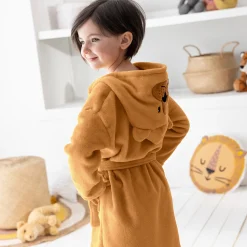Badjas|Handdoek En Badlaken Kids<Blancheporte Badjas voor kids, met beermotief, met kap, streelzachte microvezel taupe