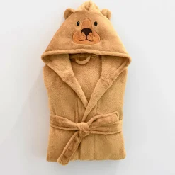 Badjas|Handdoek En Badlaken Kids<Blancheporte Badjas voor kids, met beermotief, met kap, streelzachte microvezel taupe