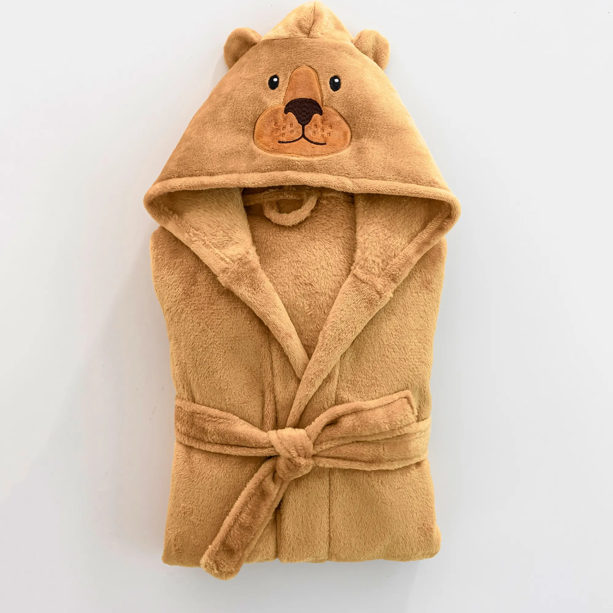 Badjas|Handdoek En Badlaken Kids<Blancheporte Badjas voor kids, met beermotief, met kap, streelzachte microvezel taupe