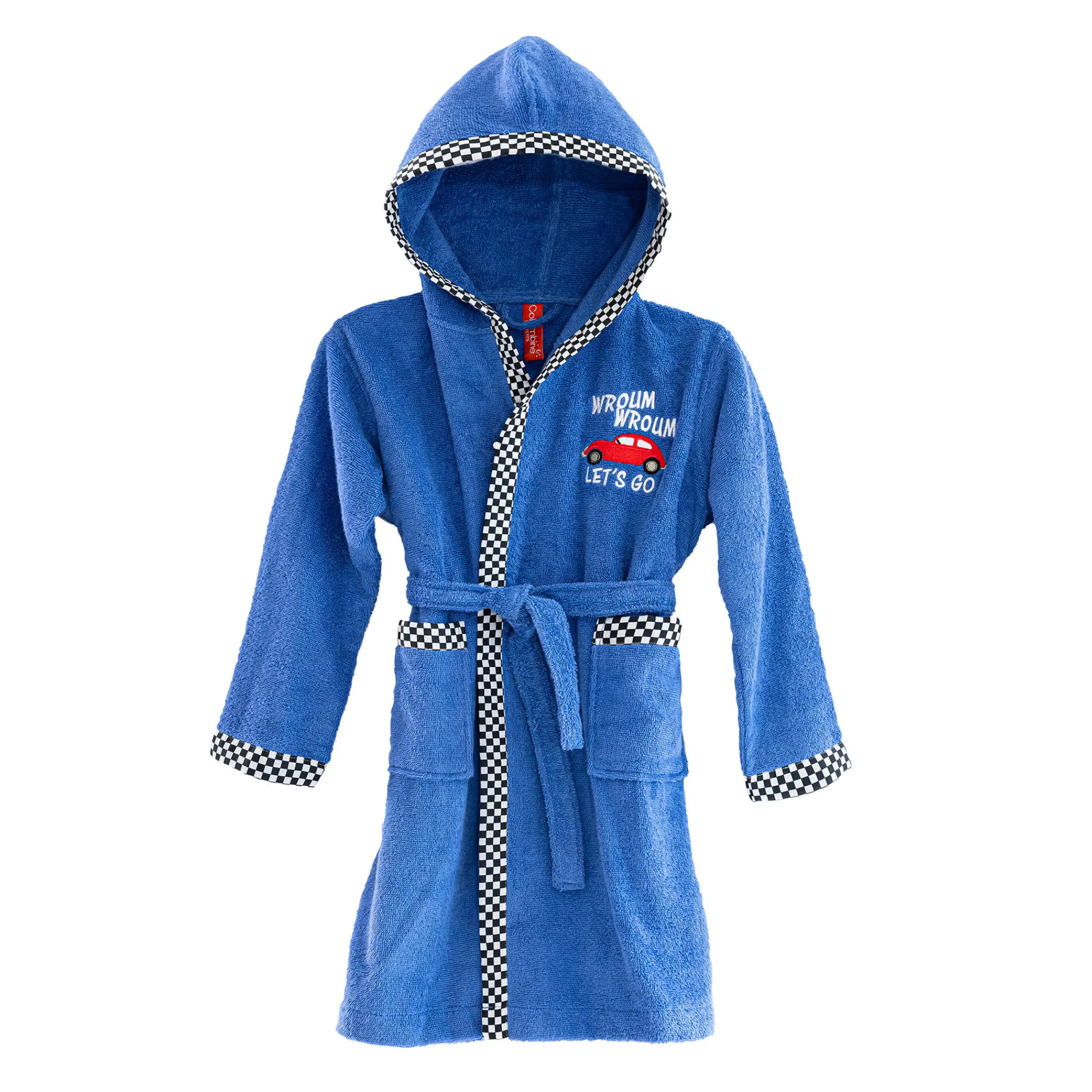 Badjas|Handdoek En Badlaken Kids<Colombine des petits Badjas voor kinderen, kap met automotief, katoenen badstof - 340 g/m2 felblauw