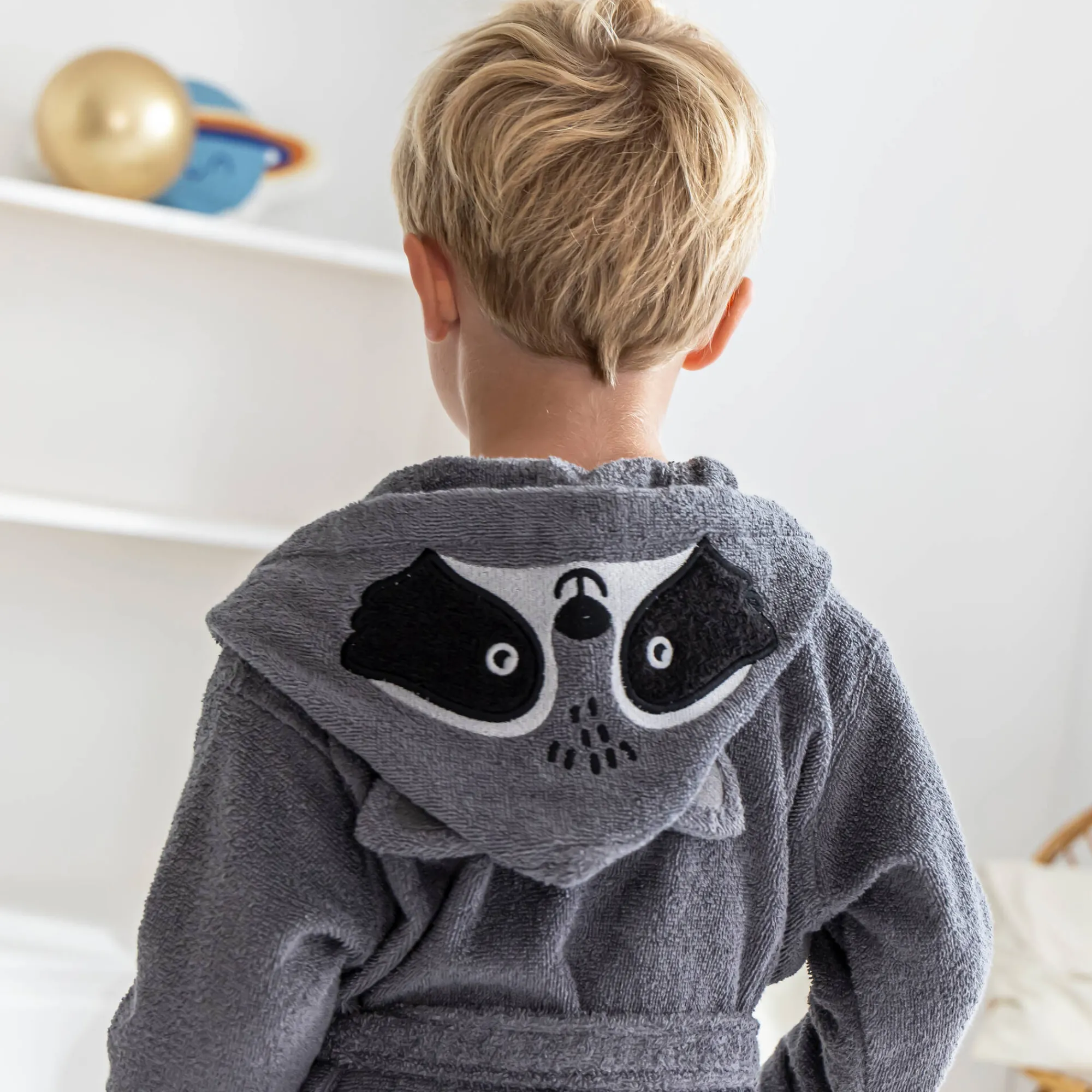 Badjas|Handdoek En Badlaken Kids<Colombine des petits Badjas voor kinderen met kap in katoenenbadstof - 340 g/m2 grijs