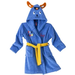 Badjas|Handdoek En Badlaken Kids<Colombine des petits Badjas voor kinderen, personaliseerbaar, Pin-pon, met kap felblauw
