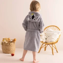 Badjas|Handdoek En Badlaken Kids<Colombine des petits Badjas voor kinderen, personaliseerbaar, koala met kap grijs