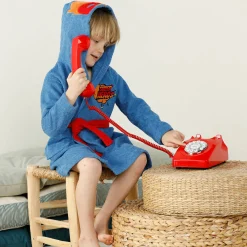 Badjas|Handdoek En Badlaken Kids<Colombine des petits Badjas voor kinderen 'superheld', met kap, katoenen badstof - 340 g/m2 felblauw