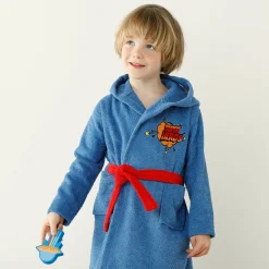 Badjas|Handdoek En Badlaken Kids<Colombine des petits Badjas voor kinderen 'superheld', met kap, katoenen badstof - 340 g/m2 felblauw