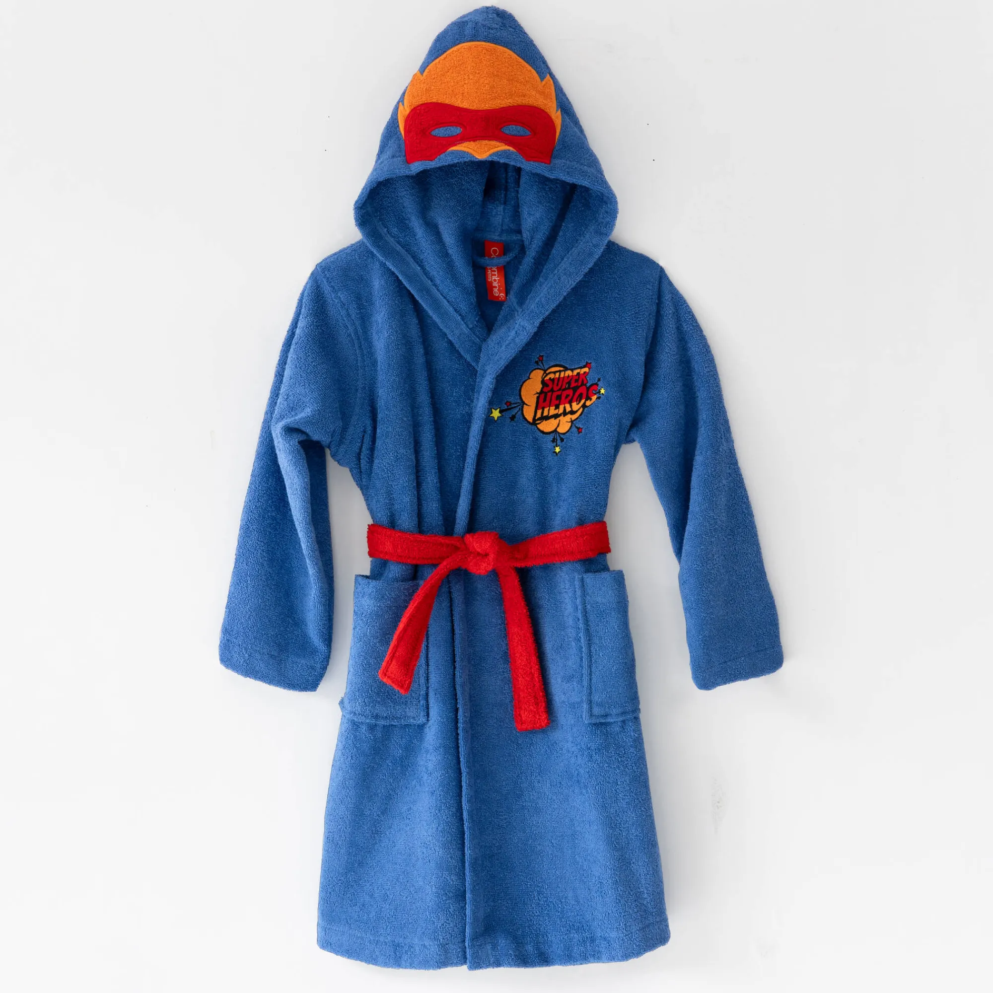 Badjas|Handdoek En Badlaken Kids<Colombine des petits Badjas voor kinderen 'superheld', met kap, katoenen badstof - 340 g/m2 felblauw