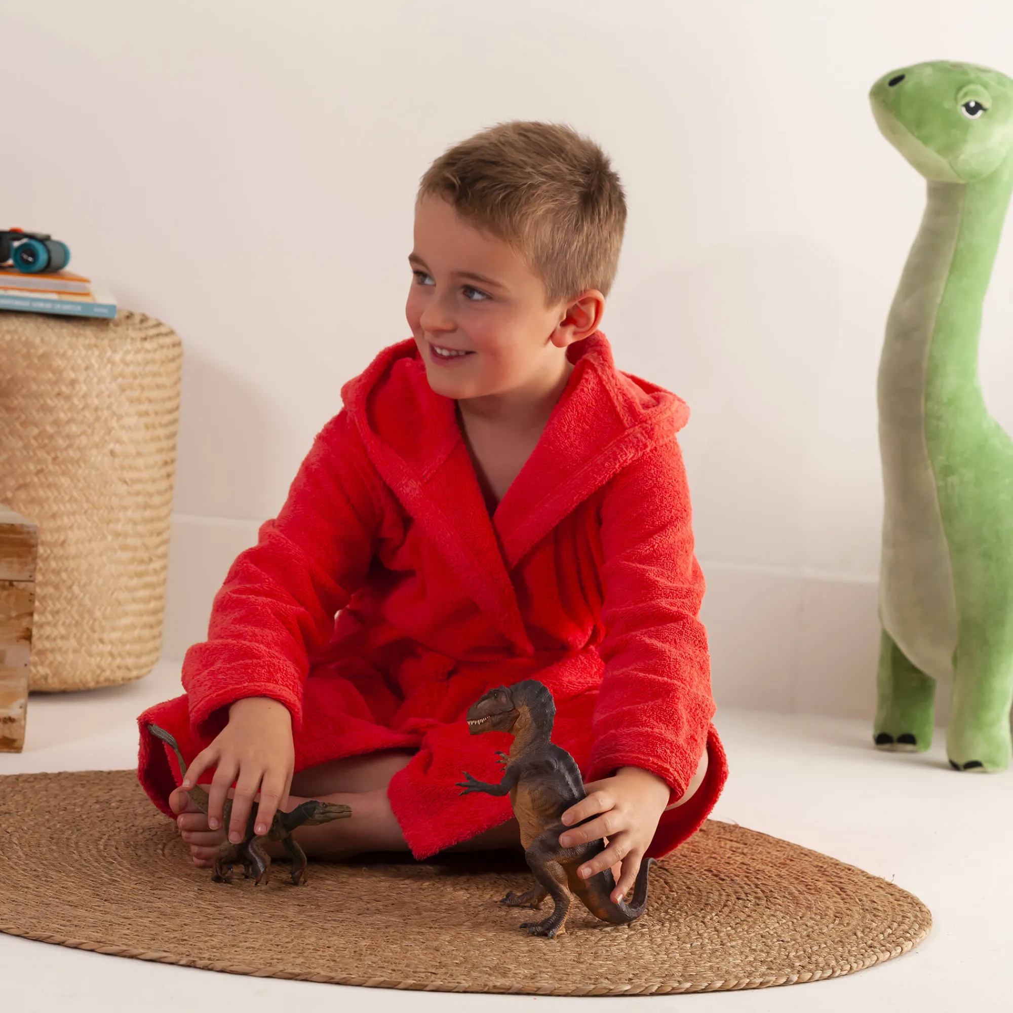 Badjas|Handdoek En Badlaken Kids<Colombine des petits Badjas voor kinderen, tijger, katoenen badstof - 340 g/m2 koraal