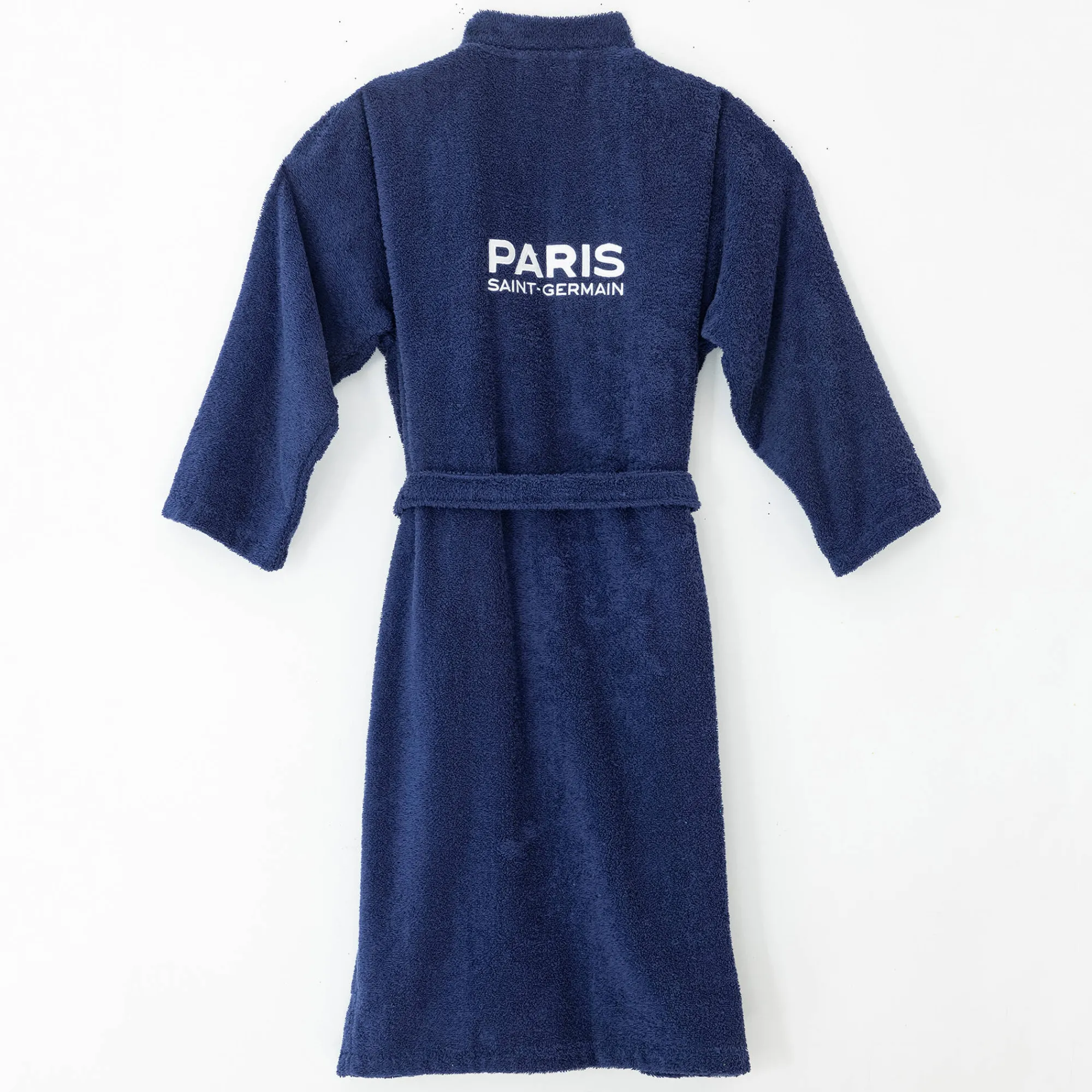 Badjas<PSG Badjas voor volwassenen in badstof met kimonokraag ®, personaliseerbaar blauw