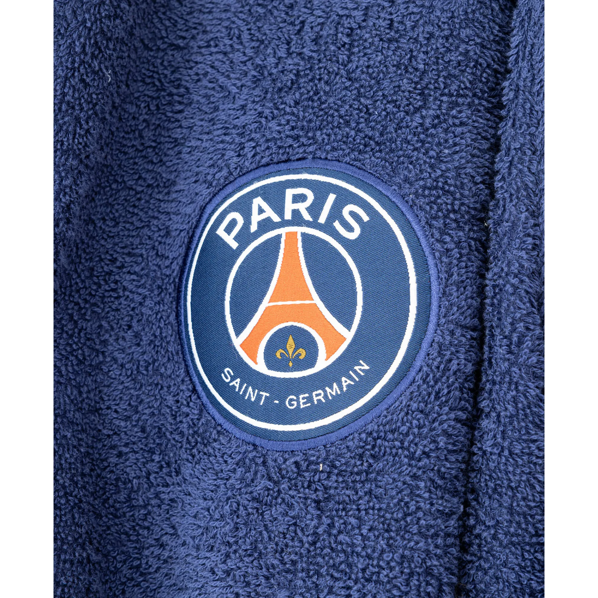 Badjas<PSG Badjas voor volwassenen in badstof met kimonokraag ®, personaliseerbaar blauw