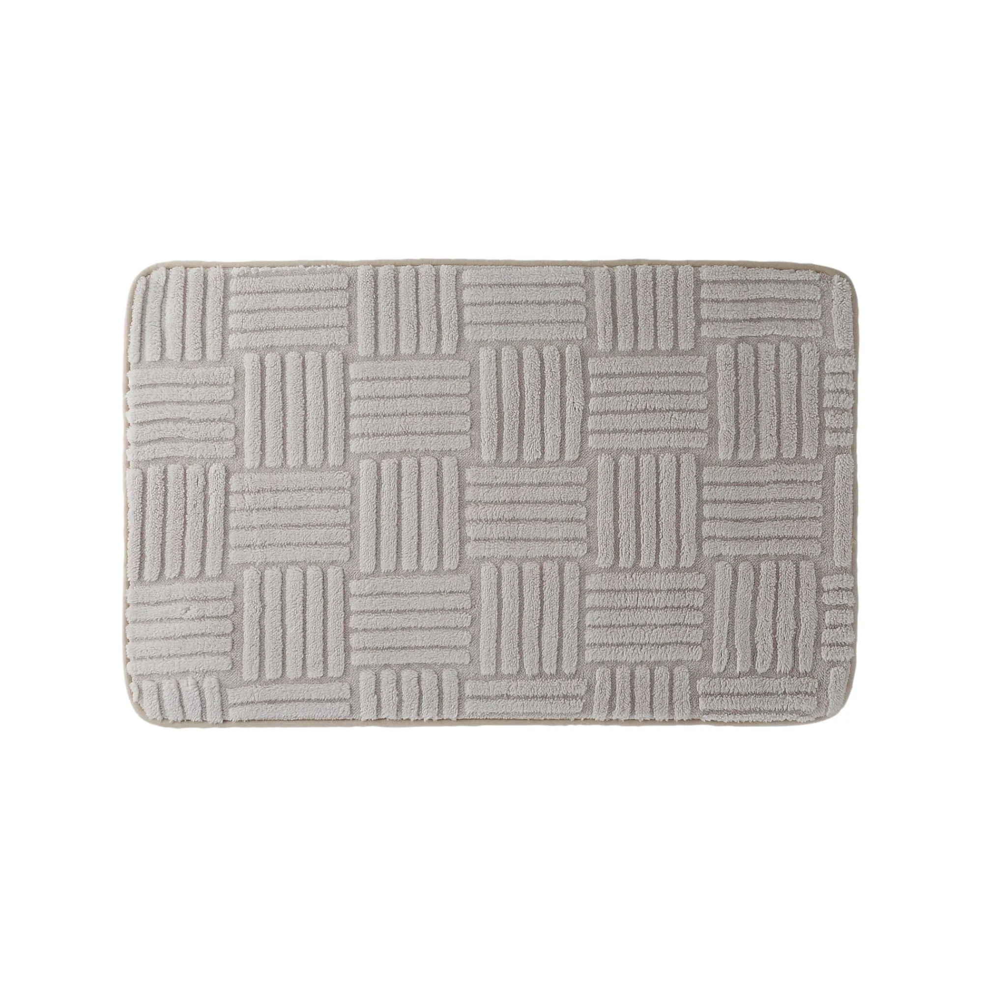 Badmatje<Blancheporte Badmatje met dambordeffect taupe
