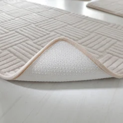 Badmatje<Blancheporte Badmatje met dambordeffect taupe