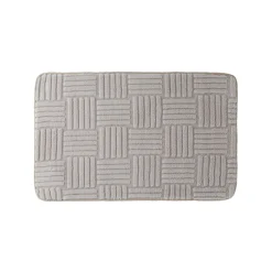 Badmatje<Blancheporte Badmatje met dambordeffect taupe