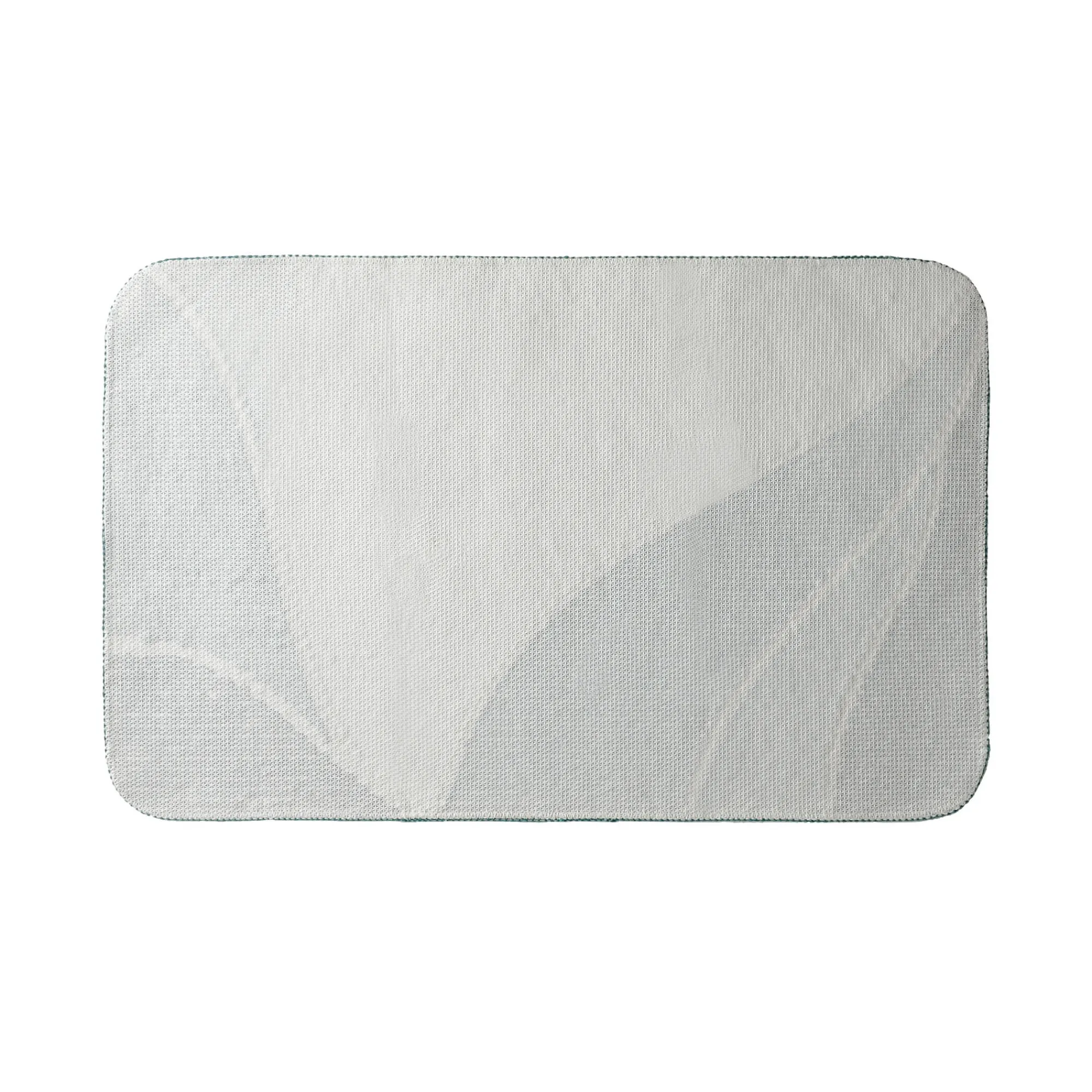 Badmatje<Blancheporte Badmatje met plantenmotief laguneblauw