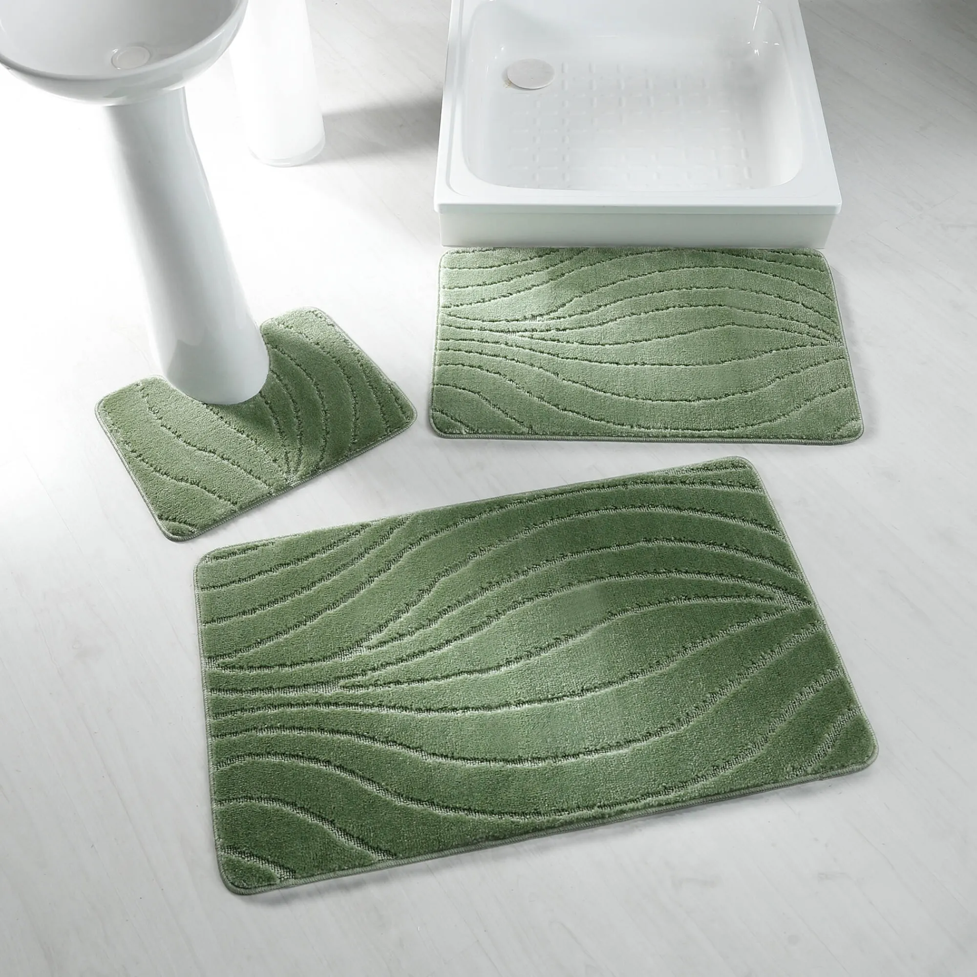 Badmatje<Blancheporte Badmatje met riviermotief eucalyptus