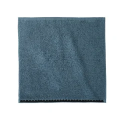 Badhanddoek<Blancheporte Badstof, afgewerkt met fantasieborduursel - 420g/m2 jeansblauw