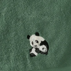Badhanddoek|Handdoek En Badlaken Kids<Colombine Badstof met pandaborduursel, ® eucalyptus