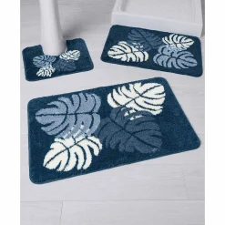 Badmatje<Blancheporte Badtapijtje met junglemotief blauw