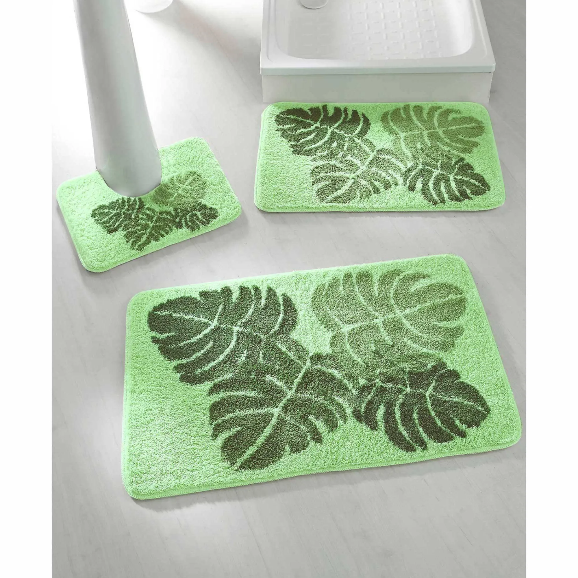 Badmatje<Blancheporte Badtapijtje met junglemotief groen