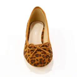 Feestelijke Schoenen|Ballerina's<Blancheporte Ballerina's met hak, luipaardprint beige / zwart