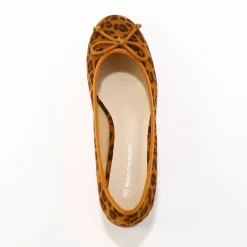 Feestelijke Schoenen|Ballerina's<Blancheporte Ballerina's met hak, luipaardprint beige / zwart