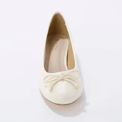 Ballerina's|Schoenen<Blancheporte Ballerina's met klein hakje crème