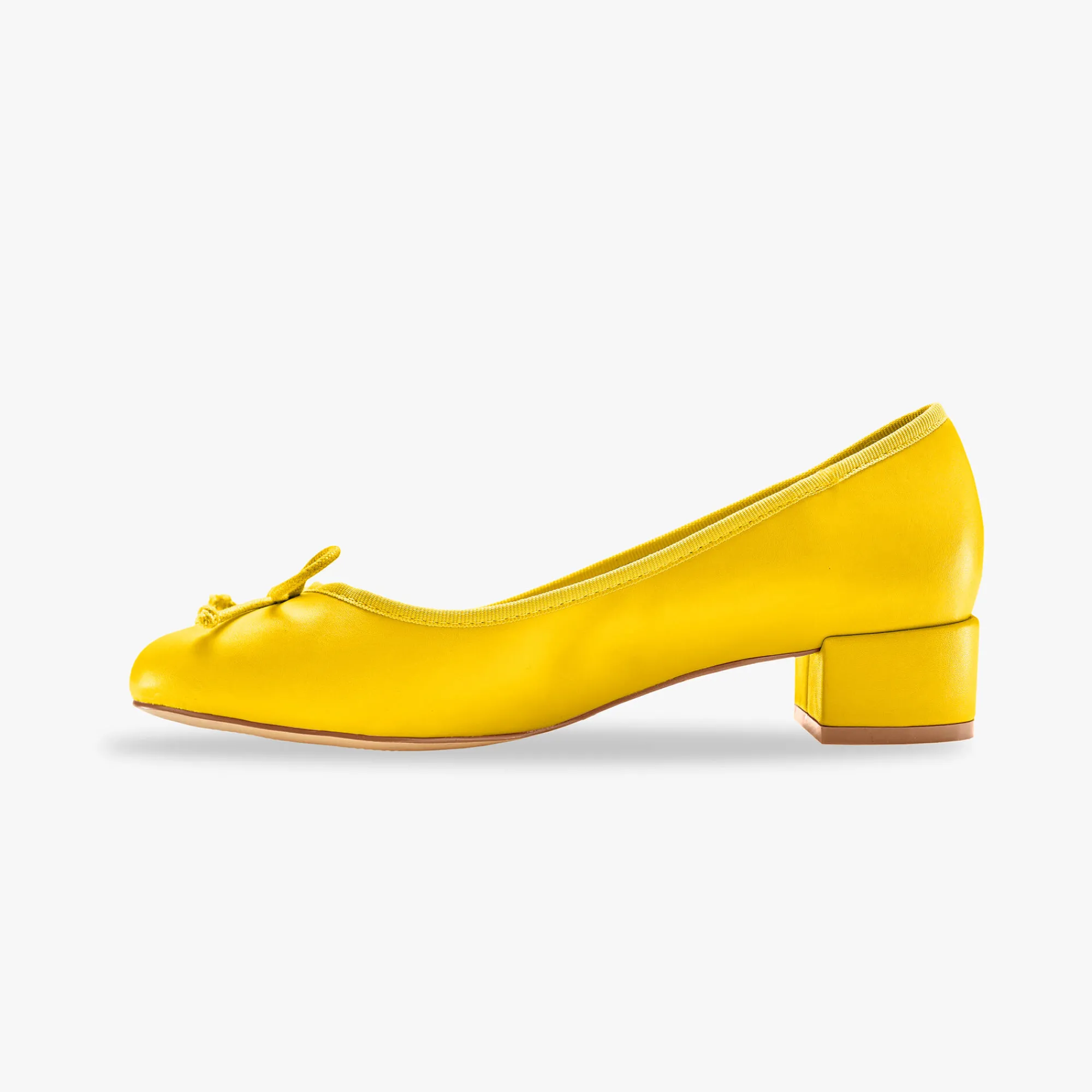 Ballerina's|Schoenen<Blancheporte Ballerina's met klein hakje kerrie