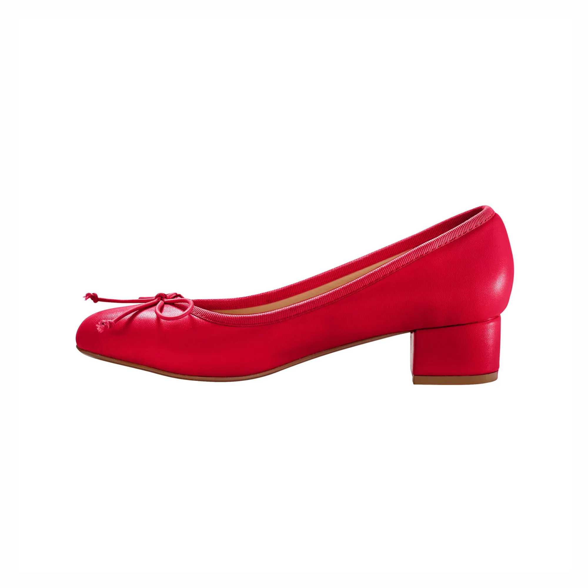 Ballerina's|Schoenen<Blancheporte Ballerina's met klein hakje donkerrood