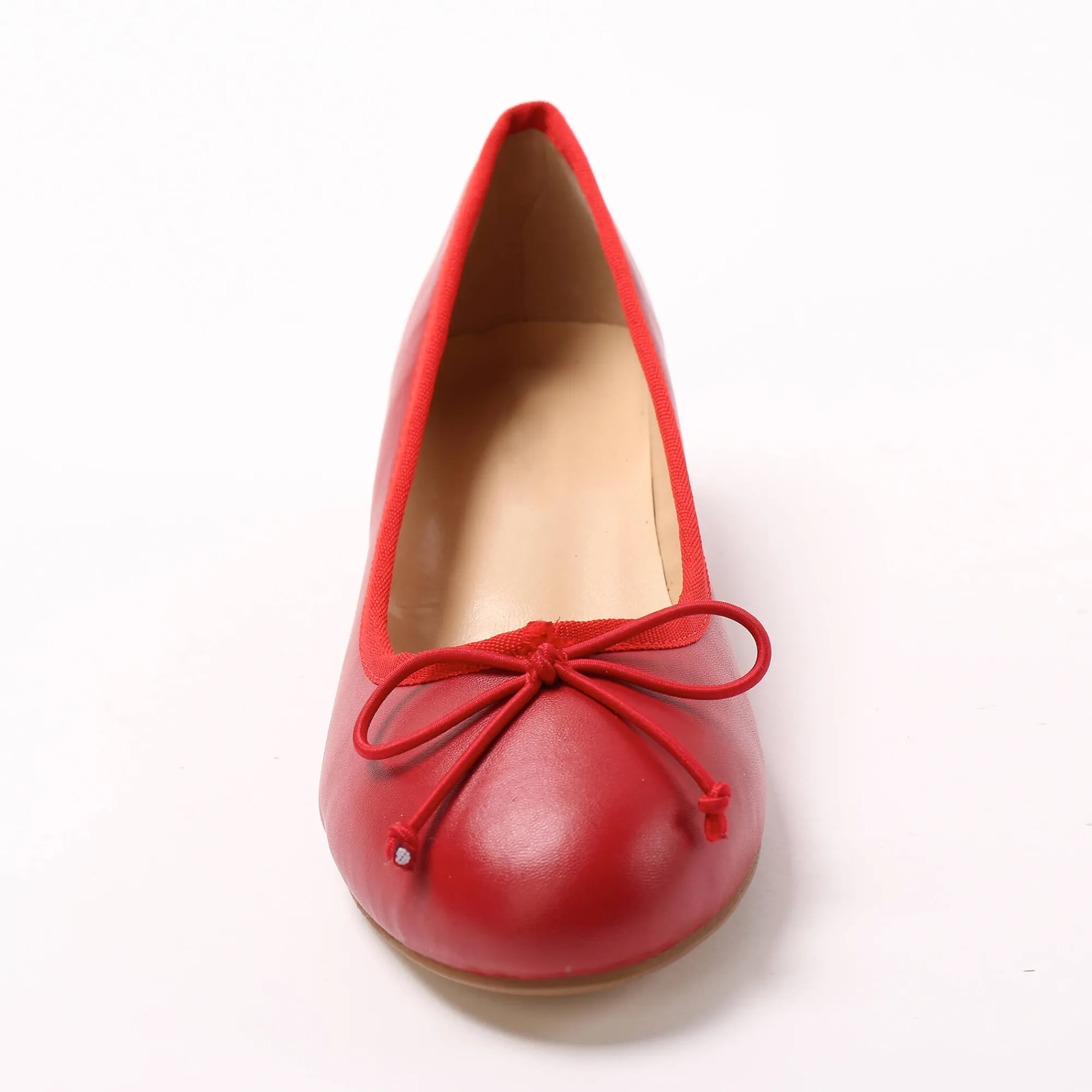 Ballerina's|Schoenen<Blancheporte Ballerina's met klein hakje donkerrood