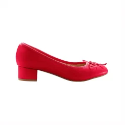 Ballerina's|Schoenen<Blancheporte Ballerina's met klein hakje donkerrood