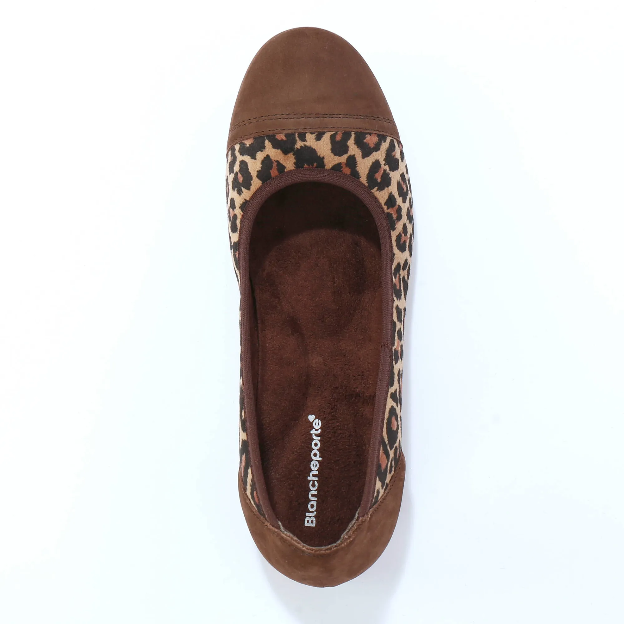Ballerina's|Schoenen<Blancheporte Ballerina's met sleehak en rekbare pasjes bruin