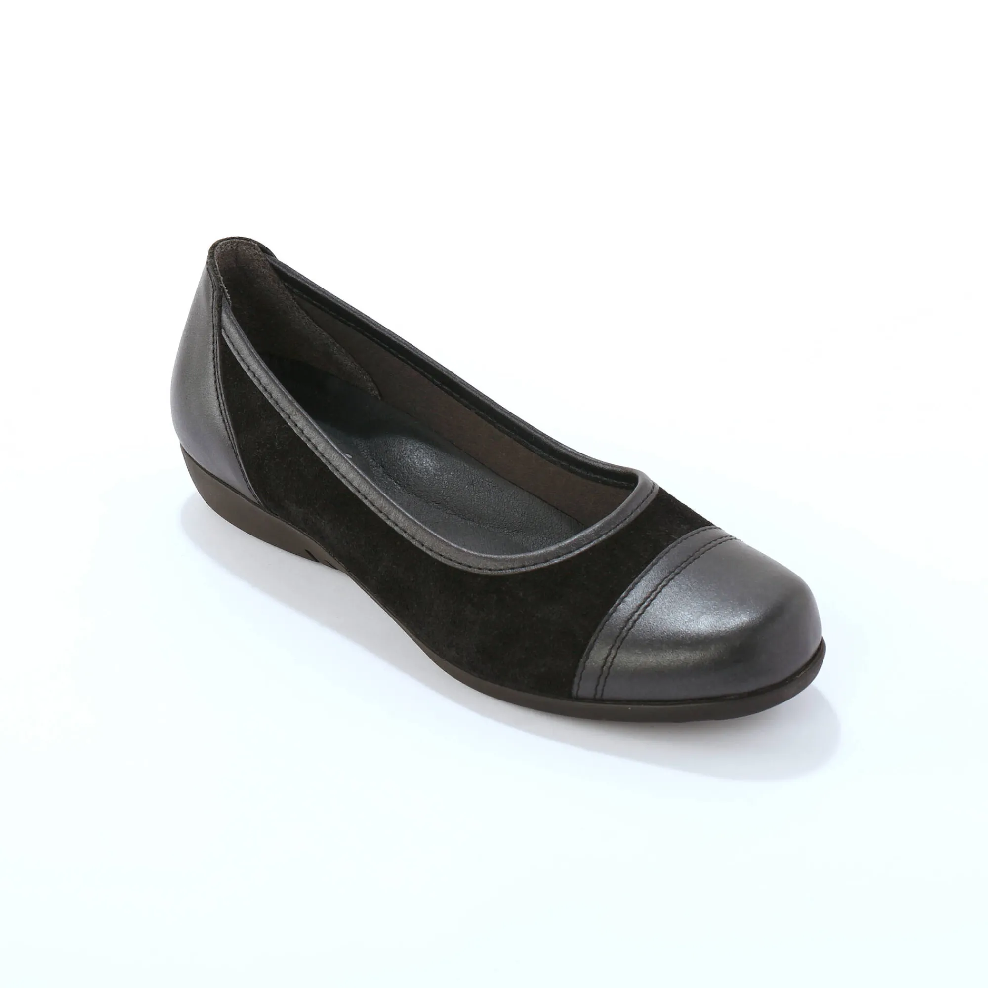 Ballerina's|Schoenen<Blancheporte Ballerina's met sleehak en rekbare pasjes zwart