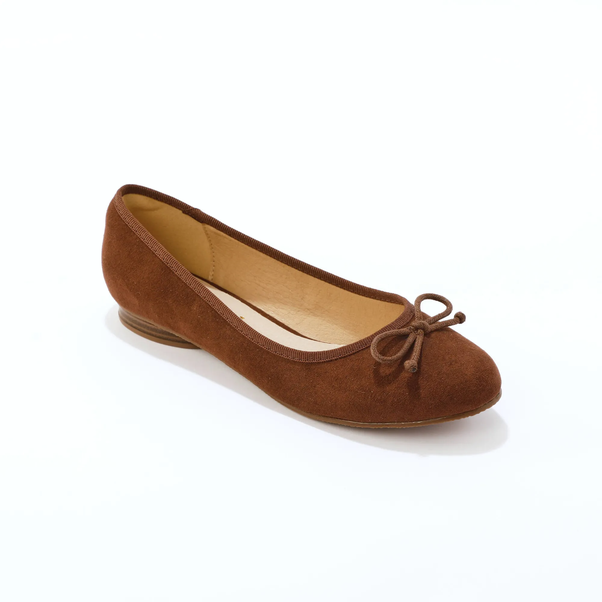 Ballerina's|Schoenen<Blancheporte Ballerines plates microfibre chocolade