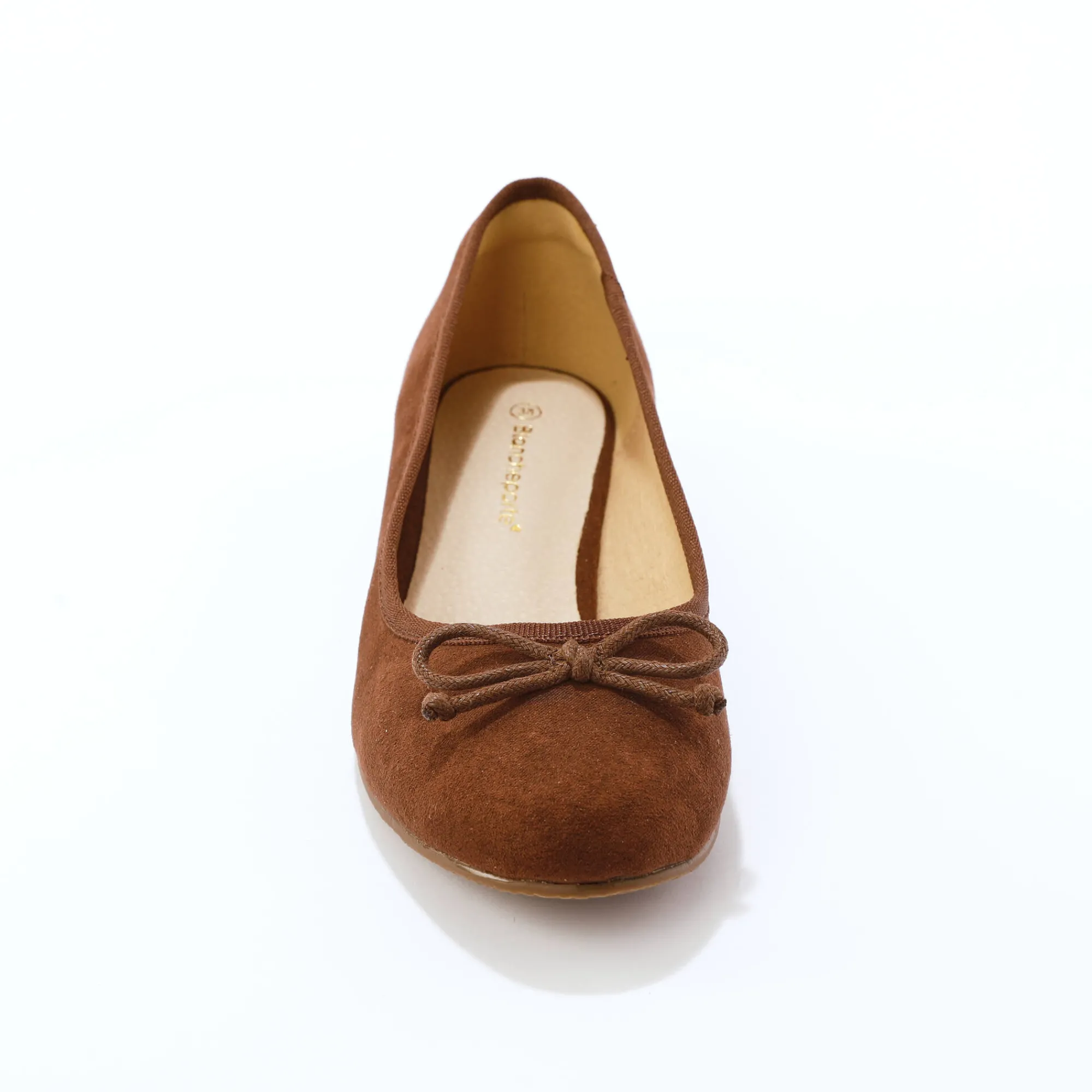 Ballerina's|Schoenen<Blancheporte Ballerines plates microfibre chocolade