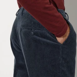 Broek<Blancheporte Bandplooibroek in velours met elastische tailleband marine