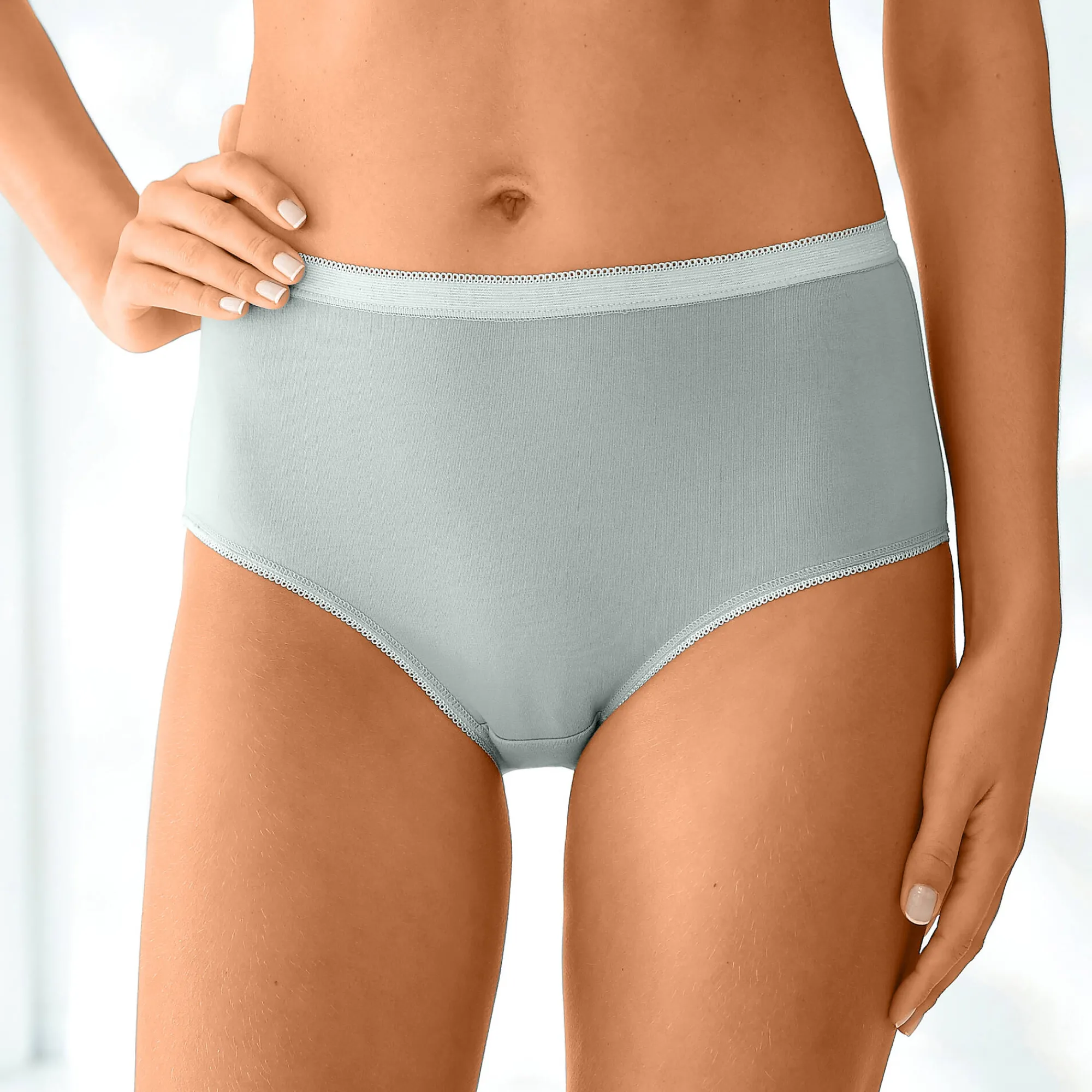 Slip En Shorty<Blancheporte Basic maxislip - set van 3 amandel + roze + groen